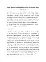 Kết quả đánh giá tuyển chọn một số giống lúa năng suất, chất lượng cao mới cho Nghệ An doc