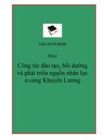 Đề tài: ''''''''Công tác đào tạo, bồi dưỡng và phát triển nguồn nhân lực ở cảng Khuyến Lương'''''''' pot
