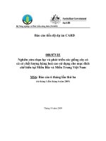 Báo cáo nghiên cứu nông nghiệp 