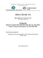 Báo cáo nghiên cứu nông nghiệp 