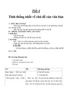 Tiết 4 Tính thống nhất về chủ đề của văn bản pptx