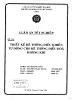 Thiết kế hệ thống điều khiển tự động cho hệ thống điều hoà không khí