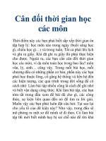 Cân đối thời gian học các môn doc