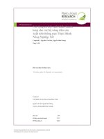 Báo cáo nghiên cứu nông nghiệp 