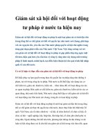 Giám sát xã hội đối với hoạt động tư pháp ở nước ta hiện nay pptx