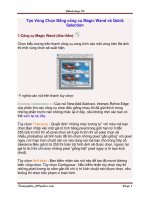 Tạo Vùng Chọn Bằng công cụ Magic Wand và Quick Selection ppt