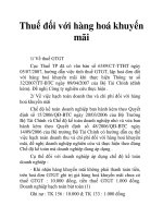 Thuế đối với hàng hoá khuyến mãi ppt