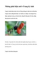 Những phát hiện mới về tang ký sinh ppt