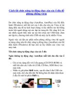 Cách tắt chức năng tự động chạy của các ổ dĩa để phòng chống virus potx