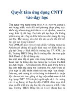 Quyết tâm ứng dụng CNTT vào dạy học pdf