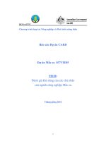 Báo cáo nghiên cứu nông nghiệp 