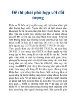 Đề thi phải phù hợp với đối tượng doc