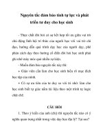 Nguyên tắc đảm bảo tính tự lực và phát triển tư duy cho học sinh docx