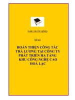 ĐỀ TÀI: HOÀN THIỆN CÔNG TÁC TRẢ LƯƠNG TẠI CÔNG TY PHÁT TRIỂN HẠ TẦNG KHU CÔNG NGHỆ CAO HOÀ LẠC docx