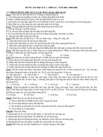 ĐỀ ÔN TẬP HỌC KỲ 2 – KHỐI 12 - NĂM HỌC 2008-2009 ppt