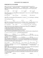 ĐỀ THI THỬ TỐT NGHIỆP SỐ 19 potx