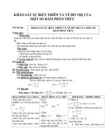KHẢO SÁT SỰ BIẾN THIÊN VÀ VẼ ĐỒ THỊ CỦA MỘT SỐ HÀM PHÂN THỨC pdf