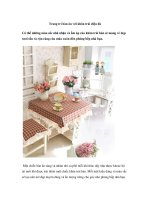 Trang trí bàn ăn với khăn trải điệu đà potx