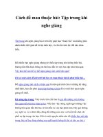 Cách để mau thuộc bài: Tập trung khi nghe giảng doc