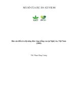 Báo cáo nghiên cứu nông nghiệp 