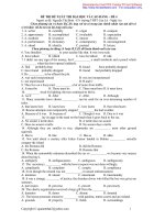 Đề thi thử đại học cao đẳng môn tiếng Anh-Đề 4 pptx