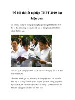 Để bài thi tốt nghiệp THPT 2010 đạt hiệu quả pot