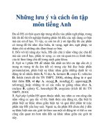 Những lưu ý và cách ôn tập môn tiếng Anh ppt