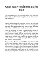 Quan ngại về chất lượng kiểm toán docx