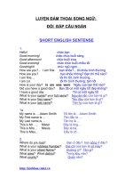 SHORT ENGLISH SENTENSE song ngữ