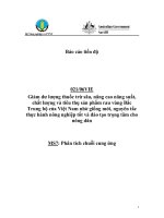 Báo cáo nghiên cứu nông nghiệp 