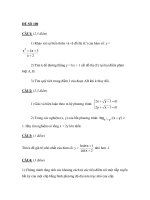 Đề thi tốt nghiệp THPT môn toán_Đề số 100 doc