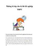 Những bí kíp cho kì thi tốt nghiệp THPT pdf