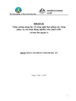 Báo cáo nghiên cứu nông nghiệp 