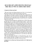 QUAN HỆ GIỮA MÔN PHƯƠNG PHÁP DẠY HỌC ĐỊA LÍ VỚI CÁC KHOA HỌC KHÁC doc