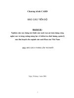 Báo cáo nghiên cứu nông nghiệp 