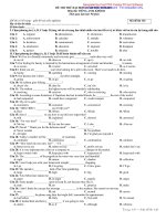Đề thi thử tuyển sinh đại học 2011 môn Anh văn khối D-Đề 22 potx