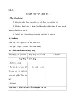 Tiết 96 LUYỆN NÓI VĂN MIÊU TẢ I- Mục tiêu cần đạt 1. Kiến thức: nắm được doc