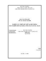 Nghiên cứu thiết kế chế tạo hệ thống máy nghiền bột bán hóa công suất 10 tấn / ngày