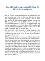 Dạy nghệ thuật trong trường phổ thông: Có đặt ra, nhưng không làm ppt