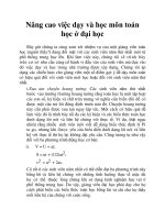 Nâng cao việc dạy và học môn toán học ở đại học ppt