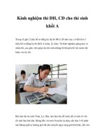 Kinh nghiệm thi ĐH, CĐ cho thí sinh khối A pot