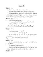 Đề thi tốt nghiệp THPT môn toán_Đề số 77 docx