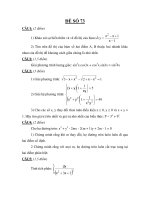 Đề thi tốt nghiệp THPT môn toán_Đề số 73 docx