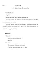 LUYỆN TẬP VIẾT VÀ CHỮA BÀI VĂN BIỂU CẢM pdf