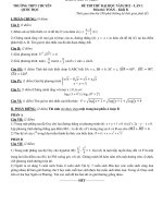 ĐỀ THI THỬ ĐẠI HỌC LẦN 1 NĂM 2012 MÔN TOÁN KHỐI B TRƯỜNG THPT CHUYÊN QUỐC HỌC pptx