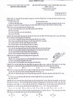 ĐỀ THI THỬ ĐẠI HỌC LẦN 3 NĂM 2012 MÔN VẬT LÝ - ĐH KHTN pptx