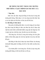 HỆ THỐNG TRI THỨC TRONG NHÀ TRƯỜNG PHỔ THÔNG VÀ QUÁ TRÌNH NẮM TRI THỨC CỦA HỌC SINH ppt