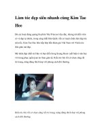 Làm tóc đẹp siêu nhanh cùng Kim Tae Hee ppt