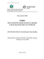 Báo cáo nghiên cứu nông nghiệp 