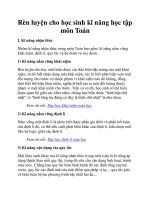 Rèn luyện cho học sinh kĩ năng học tập môn Toán ppt